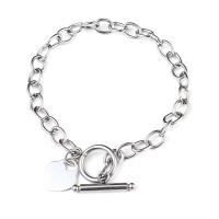 Stainless Steel Jewelry Bracelet 304 Stainless Steel fashion jewelry & Unisex original color 8mm Sold By PC