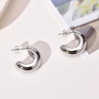 Stainless Steel Stud Earrings, 304 Stainless Steel, fashion jewelry & for woman, original color, 21x9.60mm, Sold By Pair