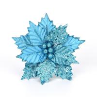 tissu Fleur artificielle de Noël, avec Paillettes, fait à la main, DIY & Bijoux de Noël & normes différentes pour le choix, plus de couleurs à choisir, Vendu par PC