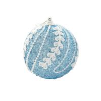 PE Foam Christmas Tree Decoration with Sequins & Cloth Round DIY & Christmas jewelry 80mm Sold By PC