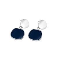 925 Sterling Silver Drop &  Dangle Earrings, silver color plated, for woman & enamel, more colors for choice, 10mm, Sold By Pair