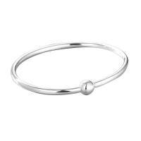 925 Sterling Silver Bangle Bracelet silver color plated fashion jewelry & for woman silver color 54mm Sold By PC