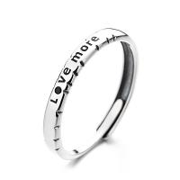 Couple Finger Rings 925 Sterling Silver silver color plated Adjustable silver color Sold By PC