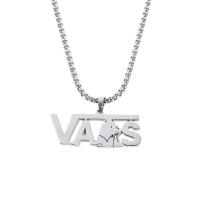Titanium Steel Necklace, Alphabet Letter, fashion jewelry & Unisex, original color, Length:Approx 27.5 Inch, Sold By PC
