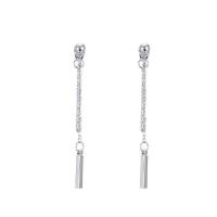 Zinc Alloy Drop Earrings platinum color plated fashion jewelry & for woman nickel lead & cadmium free 30mm Sold By Pair