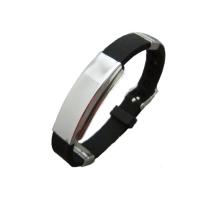 Silicone Bracelets Titanium Steel with Silicone Unisex & adjustable 60mm Sold By PC