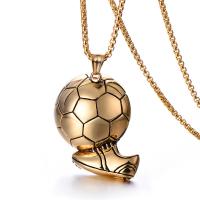 Tibetan Style Jewelry Necklace, Football, fashion jewelry & for man, more colors for choice, nickel, lead & cadmium free, 55x37mm, Length:Approx 23.62 Inch, Sold By PC
