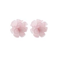 Acrylic Jewelry Earring, Flower, fashion jewelry & for woman, more colors for choice, 27mm, Sold By Pair