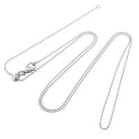 Ожерелье из нержавеющей стали , Нержавеющая сталь 304, ювелирные изделия моды & Женский, оригинальный цвет, 1mm, длина:Приблизительно 24 дюймовый, продается PC