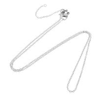 Edelstahl Schmuck Halskette, 304 Edelstahl, Modeschmuck & für Frau, originale Farbe, 1.50mm, Länge:ca. 20.4 ZollInch, verkauft von PC