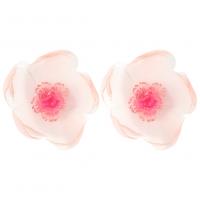 Earring Jewelry Zinc Alloy with Cloth Flower fashion jewelry & for woman Sold By Pair