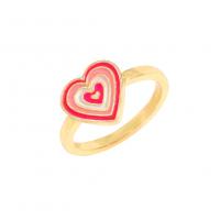 Zink Alloy Finger Ring, guldfärg pläterade, mode smycken & för kvinna & emalj, fler färger för val, 18x10mm, Säljs av PC