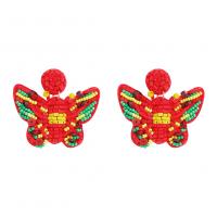 Resin Earring with Zinc Alloy Butterfly fashion jewelry & for woman Sold By Pair