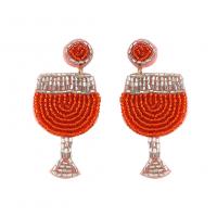 Earring Jewelry Zinc Alloy with Seedbead fashion jewelry & for woman Sold By Pair