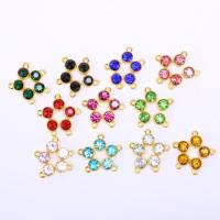 Zinc Alloy Pendant with Crystal Flat Round gold color plated fashion jewelry & DIY nickel lead & cadmium free Sold By PC