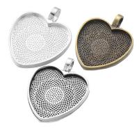 Zinc Alloy Pendant Cabochon Setting Heart plated DIY nickel lead & cadmium free 25mm Sold By PC