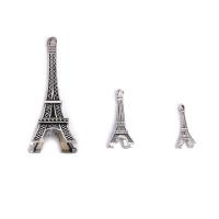 Colgantes de Aleación de Zinc, Torre Eiffel, chapado en color de plata antigua, Bricolaje & diverso tamaño para la opción, más colores para la opción, libre de níquel, plomo & cadmio, Vendido por UD