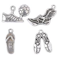 Zinc Alloy Shoes Pendants antique silver color plated DIY nickel lead & cadmium free Sold By PC