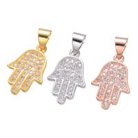 Cubic Zirconia Micro Pave Brass Pendant Hand plated fashion jewelry & DIY nickel lead & cadmium free Sold By PC