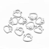 Stainless Steel Heart Pendants 304 Stainless Steel Vacuum Ion Plating Unisex & hollow Sold By PC