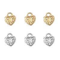 Stainless Steel Heart Pendants, 304 Stainless Steel, Vacuum Ion Plating, Unisex, more colors for choice, 8x9mm, Sold By PC