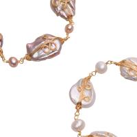 Pulseras de Perlas Freshwater, Perlas cultivadas de agua dulce, con metal, chapado en color dorado, para mujer, más colores para la opción, longitud:7.1 Inch, Vendido por UD