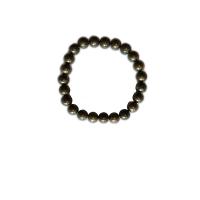 Gemstone Bracelets, Golden Pyrite, Round, different size for choice & for woman, Length:7.1 Inch, Sold By PC