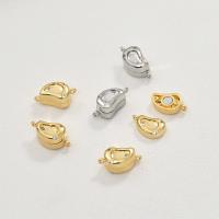 Brass Magnetic Clasp Bean plated DIY & with magnetic & micro pave cubic zirconia nickel lead & cadmium free Sold By Set