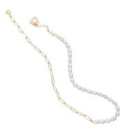 Plastic Pearl Necklace Brass with Plastic Pearl Adjustable & fashion jewelry & for woman nickel lead & cadmium free Sold Per Approx 17.92 Inch Strand