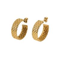 Edelstahl Ohrringe, 304 Edelstahl, 18K vergoldet, Modeschmuck & für Frau, goldfarben, 7x23mm, verkauft von Paar