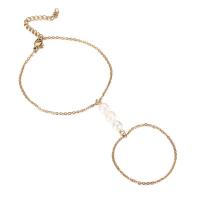Gothic -Armband-Ring, 304 Edelstahl, mit Kunststoff Perlen, mit Verlängerungskettchen von 1.97inch, Modeschmuck & für Frau, keine, 6mm, Länge:ca. 6.29 ZollInch, ca. 4.72 ZollInch, verkauft von PC