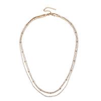 Multi Layer Necklace, 304 Stainless Steel, with 1.97inch extender chain, three layers & for woman & with rhinestone, more colors for choice, 3mm, Length:Approx 19.69 Inch, Approx 17.72 Inch, Approx 17.32 Inch, Sold By PC