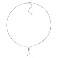 925 Sterling Silver Necklaces polished Adjustable & for woman original color 550mm Sold By PC