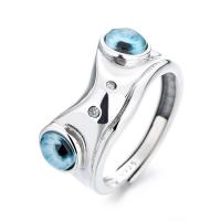 Solidny srebrny pierścień, 925 Srebro, żaba, obyty, Regulowane & dla obu płci, oryginalny kolor, sprzedane przez PC