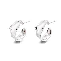 925 Sterling Silver Stud Earrings, plated, fashion jewelry & for woman, more colors for choice, 24mm, Sold By Pair