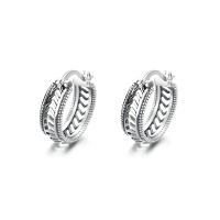 925 Sterling Silver Huggie Hoop Earring, snasta, jewelry faisin & unisex, dath bunaidh, 11mm, Díolta De réir Péire
