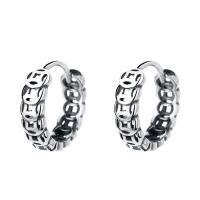 925 Sterling Silver Huggie Hoop Earring, polished, fashion jewelry & for woman, original color, Sold By Pair