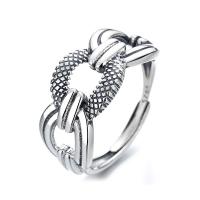 Sterling Silver Jewelry Finger Ring, 925 sterline d'argento, lucido, Regolabile & per la donna, colore originale, Venduto da PC