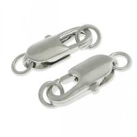 Brass Lobster Claw Cord Clasp platinum color plated Approx 3.5mm Sold By Bag