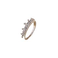 Cubic Zircon Brass Finger Ring plated micro pave cubic zirconia & for woman nickel lead & cadmium free US Ring Sold By PC