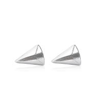 925 Sterling Silver Stud Earrings Airplane plated for woman Sold By Pair
