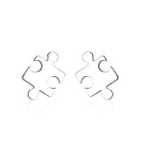 925 Sterling Silver Stud Earrings, plated, for woman, more colors for choice, 7x10mm, Sold By Pair
