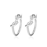 925 Sterling Silver Hoop Earrings, plated, for woman, more colors for choice, 18x15mm, Sold By Pair