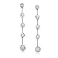 Zinc Alloy Drop Earrings platinum plated fashion jewelry & micro pave cubic zirconia & for woman nickel lead & cadmium free Sold By Pair