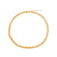 Mode-Multi-Layer-Halskette, Zinklegierung, goldfarben plattiert, drei Schichten & Modeschmuck & für Frau, goldfarben, Länge 50-57 cm, verkauft von PC