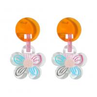 Resin Earring, fashion jewelry & for woman, more colors for choice, 53x29mm, Sold By Pair
