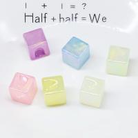 Miracle Acrylic Beads, Square, DIY & different size for choice, mixed colors, Approx 100PCs/Bag, Sold By Bag