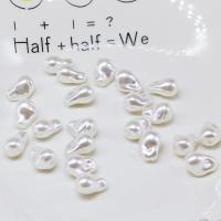 Abalorios de Plástico, Perlas plásticas, Bricolaje, Blanco, 15mm, aproximado 100PCs/Bolsa, Vendido por Bolsa
