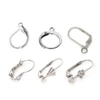 304 Stainless Steel Lever Back Earring Settings, DIY & different styles for choice, more colors for choice, Approx 50PCs/Bag, Sold By Bag