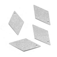 Brass Jewelry Pendants, Rhombus, plated, Unisex, more colors for choice, nickel, lead & cadmium free, 13x25mm, Approx 50PCs/Bag, Sold By Bag